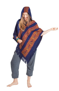 Thumbnail for Hooded Poncho With Pockets (Elevate) -