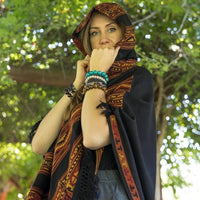 Thumbnail for Hooded Poncho With Pockets (Elevate) -