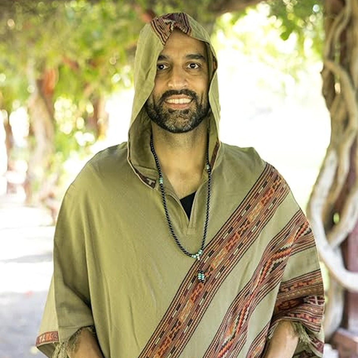 Hooded Poncho With Pockets (Elevate) -