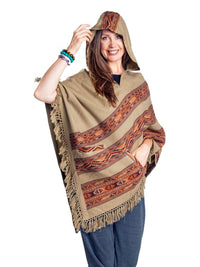 Thumbnail for Hooded Poncho With Pockets (Elevate) -