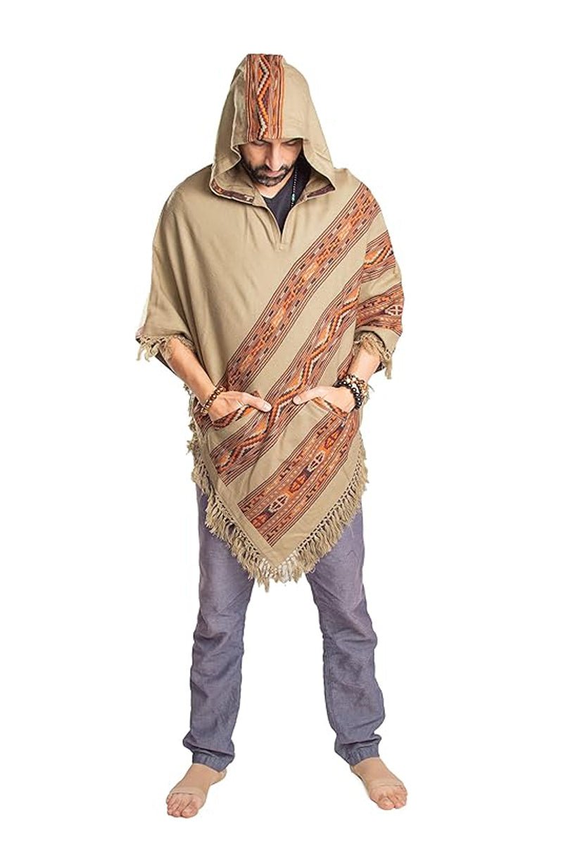 Hooded Poncho With Pockets (Elevate) -