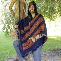 Thumbnail for Hooded Poncho With Pockets (Elevate) -