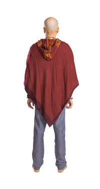 Thumbnail for A poncho with hood for men and women worn for retreats, meditation or fun.