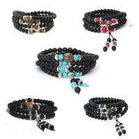 Thumbnail for Mala Bracelets/Necklaces (Tiger Eye, Obsidian, Turquoise, Cinnabar) - Mala Bracelet
