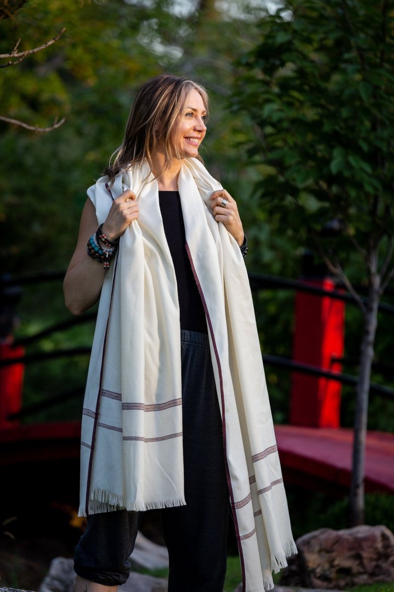 Meditation Shawl / Meditation Blanket / Prayer Shawl for Men Women (Clarity) - Meditation Shawl