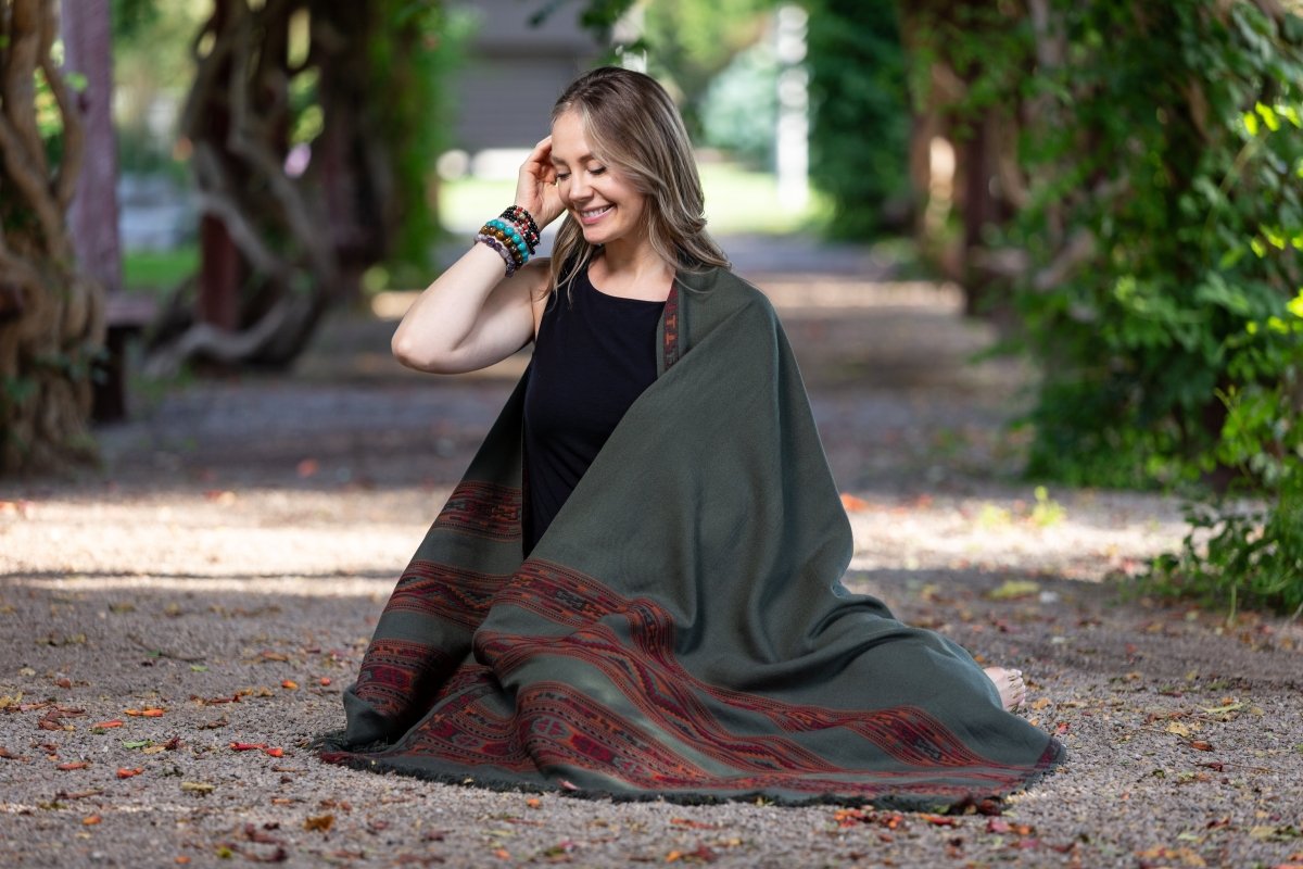 Meditation Shawl / Meditation Blanket / Prayer Shawl for Men Women (Energize) - Meditation Shawl