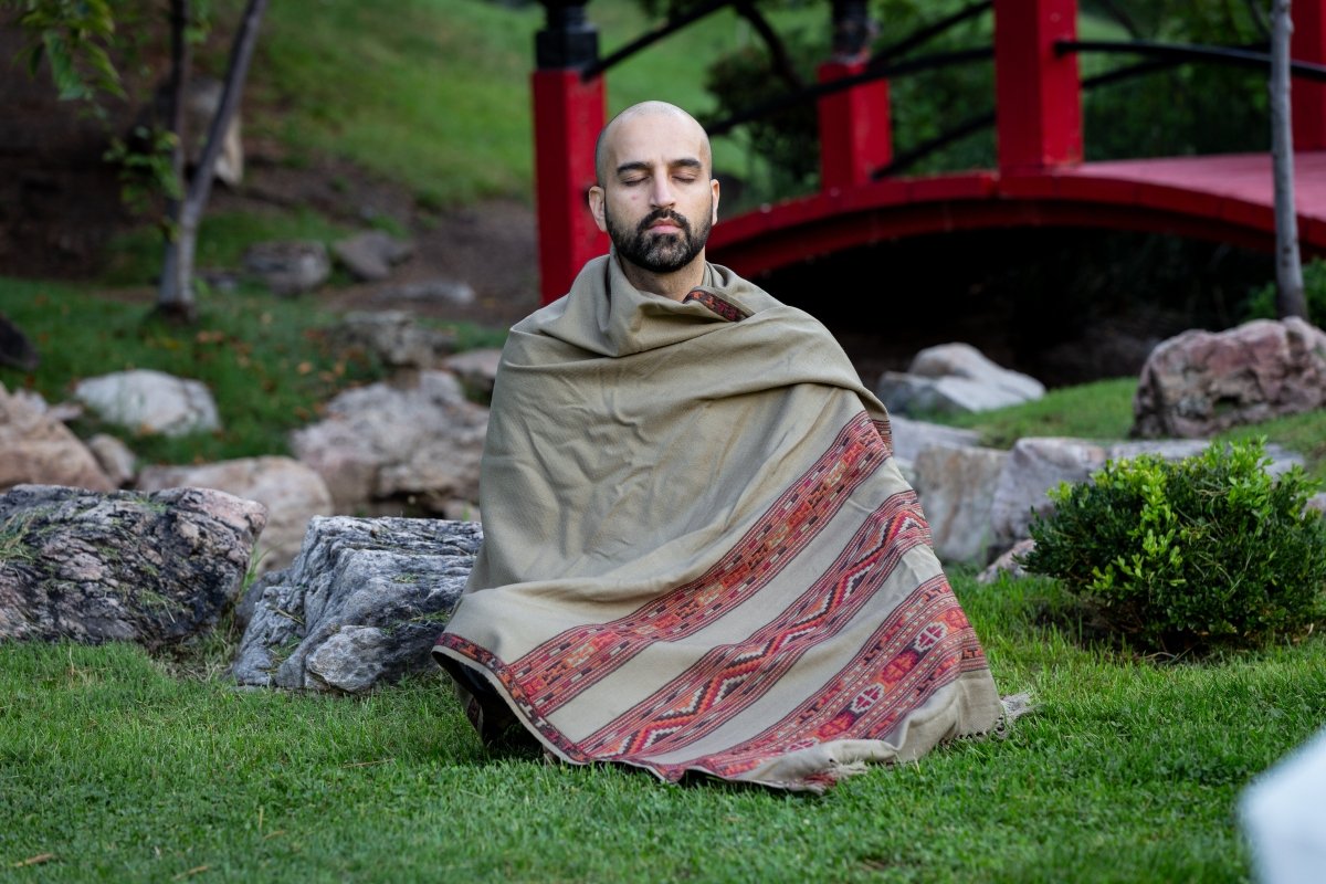 Meditation Shawl / Meditation Blanket / Prayer Shawl for Men Women (Energize) - Meditation Shawl