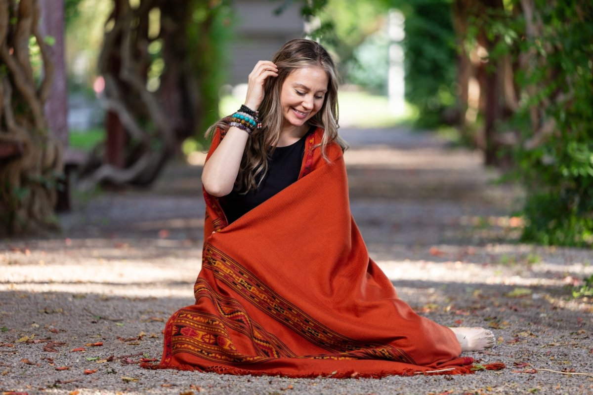 Meditation Shawl / Meditation Blanket / Prayer Shawl for Men Women (Energize) - Meditation Shawl