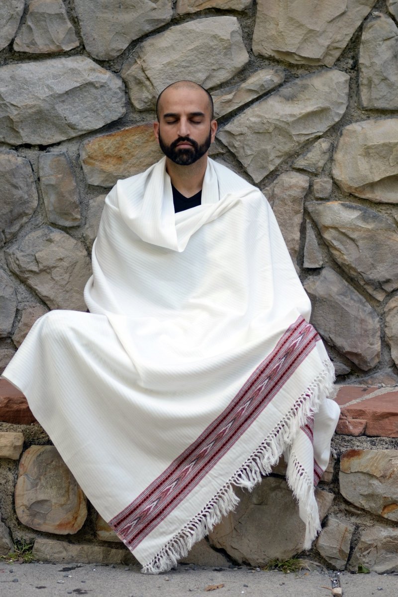 Meditation Shawl / Meditation Blanket / Prayer Shawl for Men Women (Peace) - Meditation Shawl