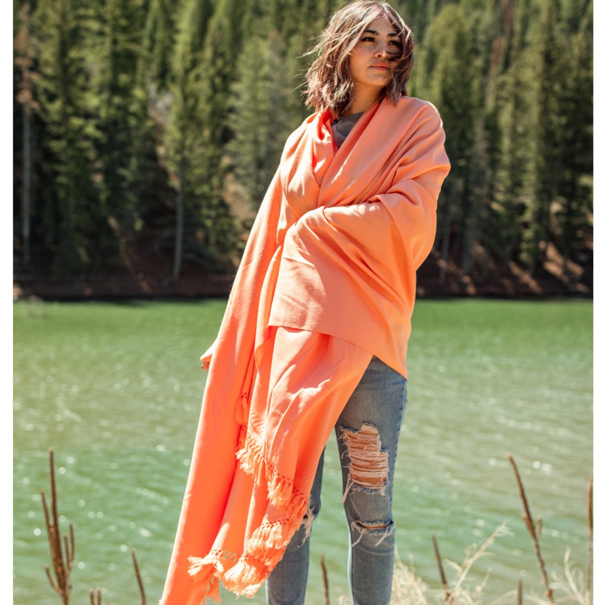 Meditation Shawl / Meditation Blanket / Prayer Shawl for Men Women (Simplicity) - Meditation Shawl