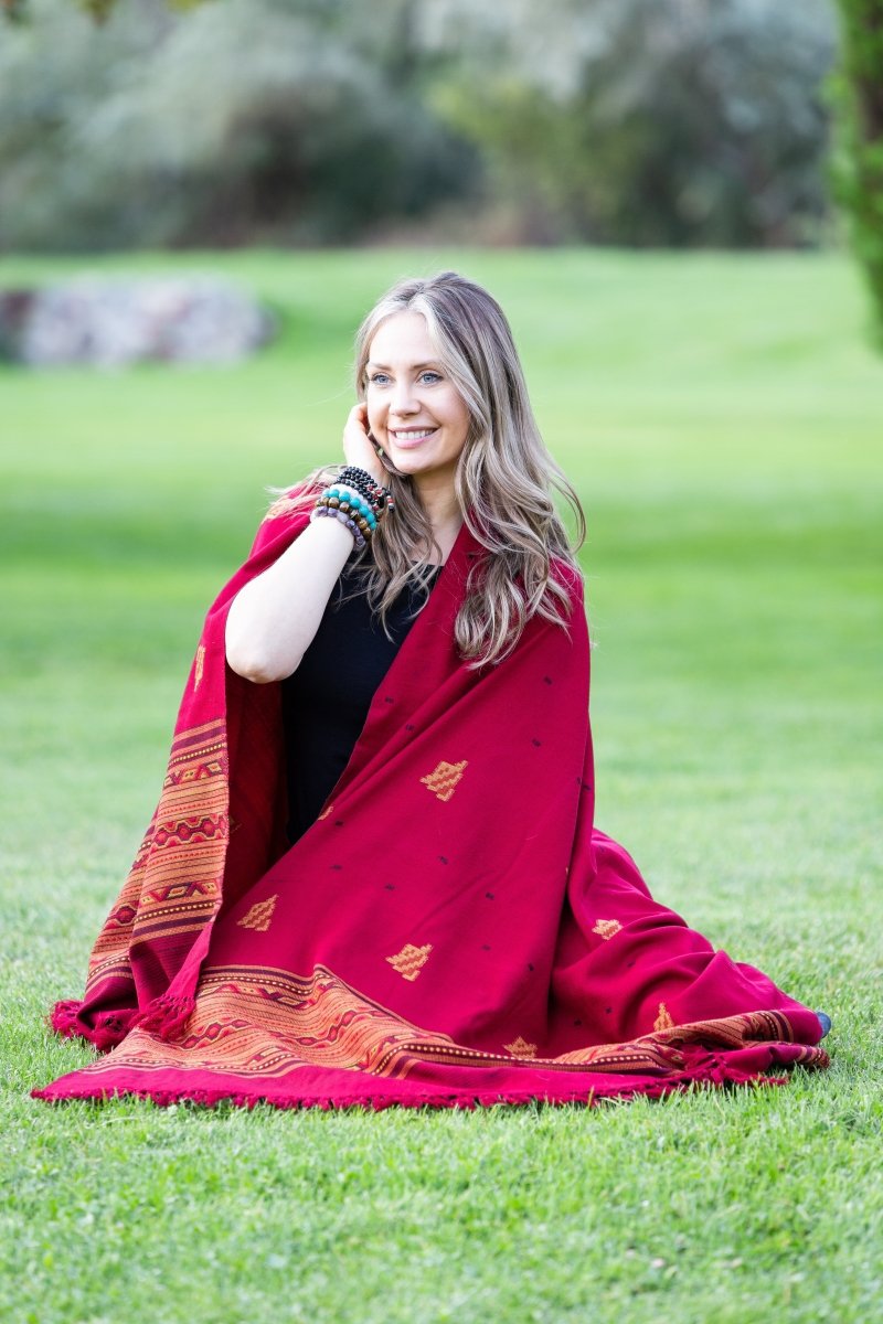 Meditation Shawl / Meditation Blanket / Prayer Shawl for Men Women (Tree of Life) - Meditation Shawl