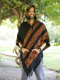 Thumbnail for mexican poncho adult poncho blanket poncho for men poncho for women large poncho blanket poncho cape festival poncho