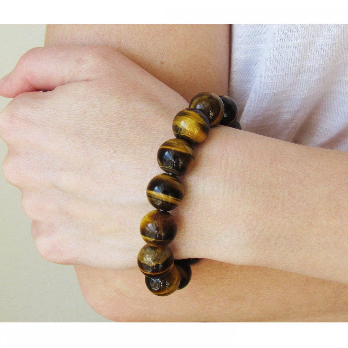 A Yellow Tiger Eye Gemstone Bracelet For Good Luck for Men and Women.