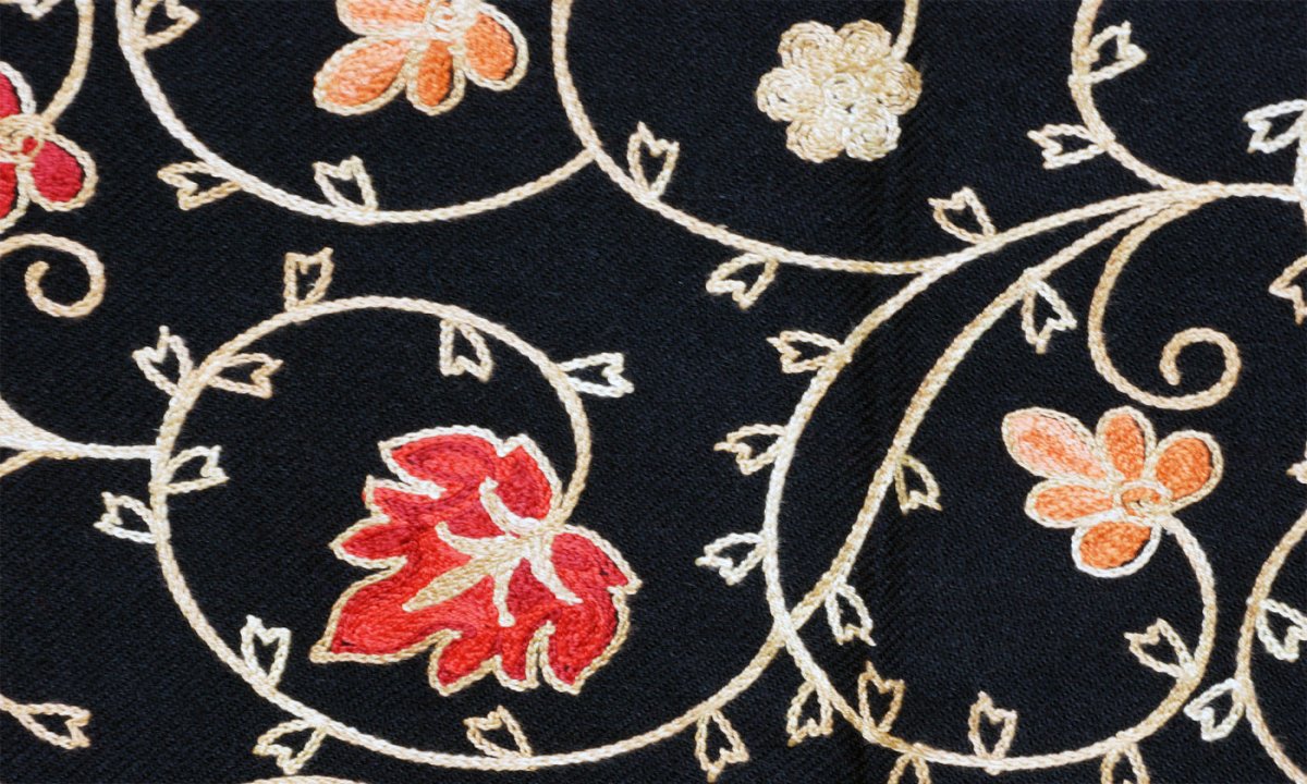 Scarf Embroidered Floral Shawl, Oversize Scarf for Women, Warm Wrap for Winter, Large 6.5' x 2.25' - Shawls and Wraps