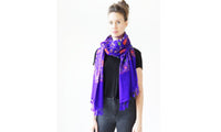 Thumbnail for Scarf Embroidered Floral Shawl, Oversize Scarf for Women, Warm Wrap for Winter, Large 6.5' x 2.25' - Shawls and Wraps