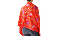 Thumbnail for Scarf Embroidered Floral Shawl, Oversize Scarf for Women, Warm Wrap for Winter, Large 6.5' x 2.25' - Shawls and Wraps