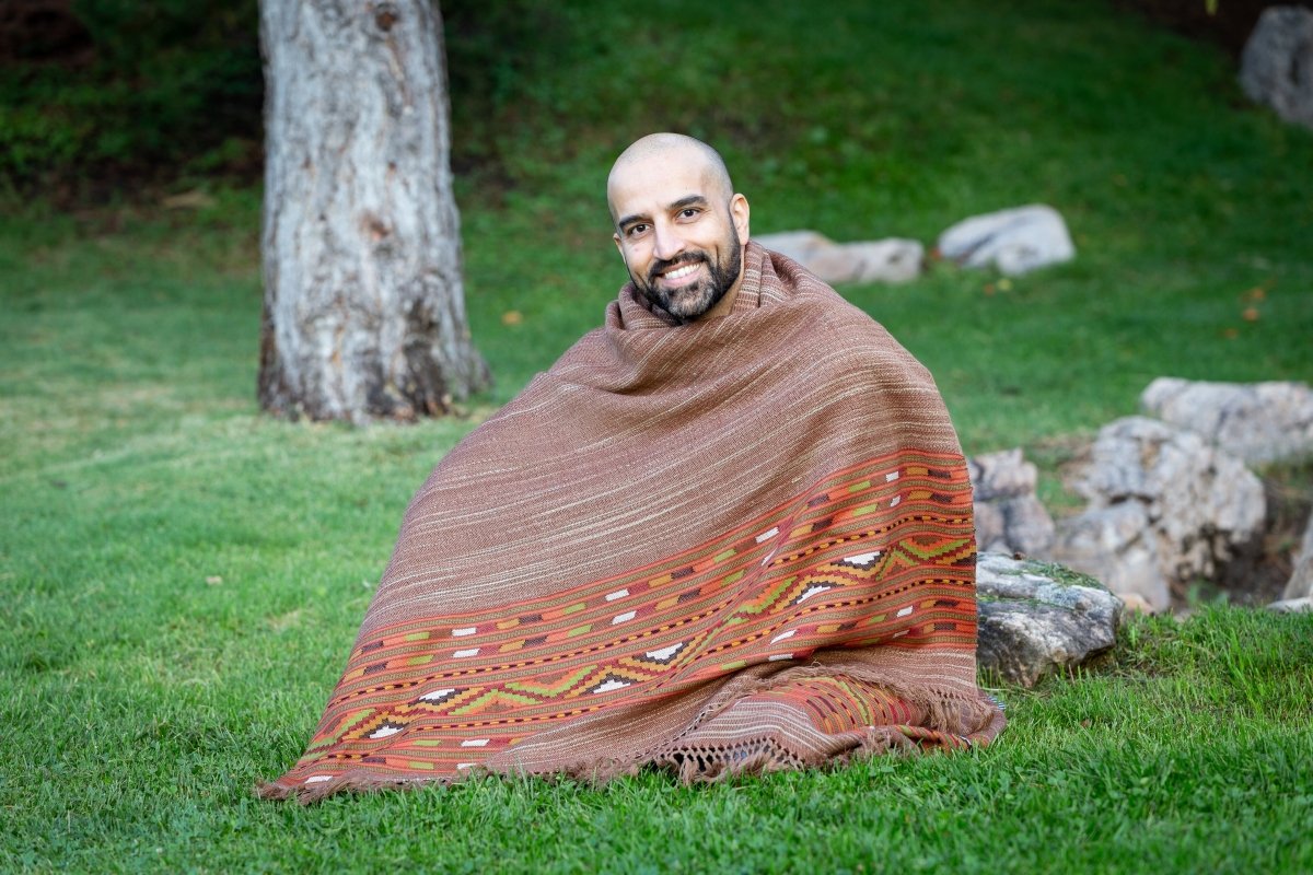 Om Shanti Crafts Meditation Shawl or Prayer Shawl or Meditation