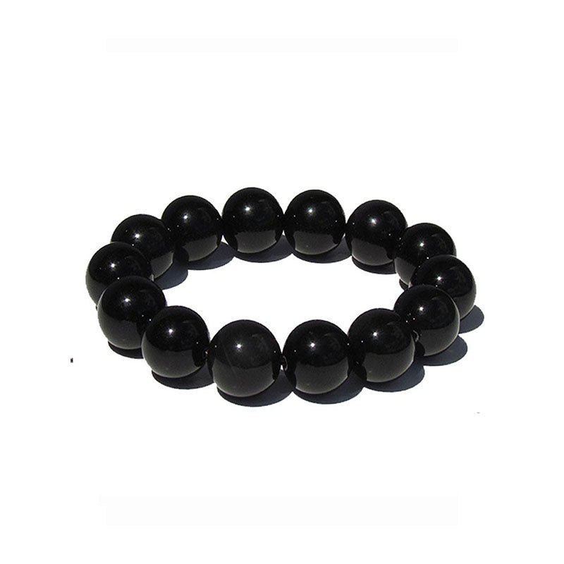 Obsidian Gemstone Bracelet - Black Obsidian Stretch Bracelet