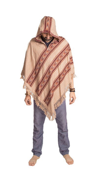 Thumbnail for A poncho with hood for men and women worn for retreats, meditation or fun.
