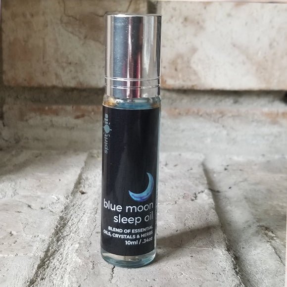Sleep Oil With Healing Crystals & Herbs (Blue Moon) -
