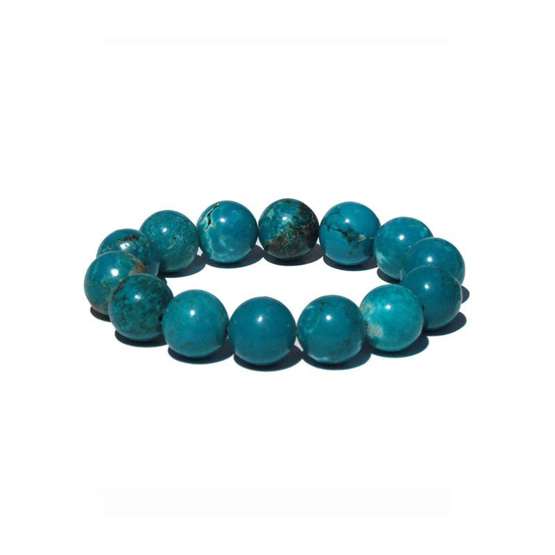 Turquoise Gemstone Bracelet - Turquoise Stone Stretch Bracelet