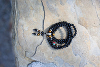 Thumbnail for Turquoise & Obsidian Mala Bracelet/Necklace - Mala Bracelet